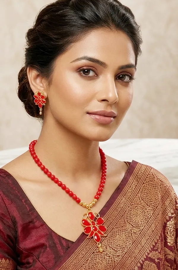 BG_GOLD_Assamese_Traditional_Copper_Based_Red_Butterfly_Moni_Tassel_Jewellery_Set
