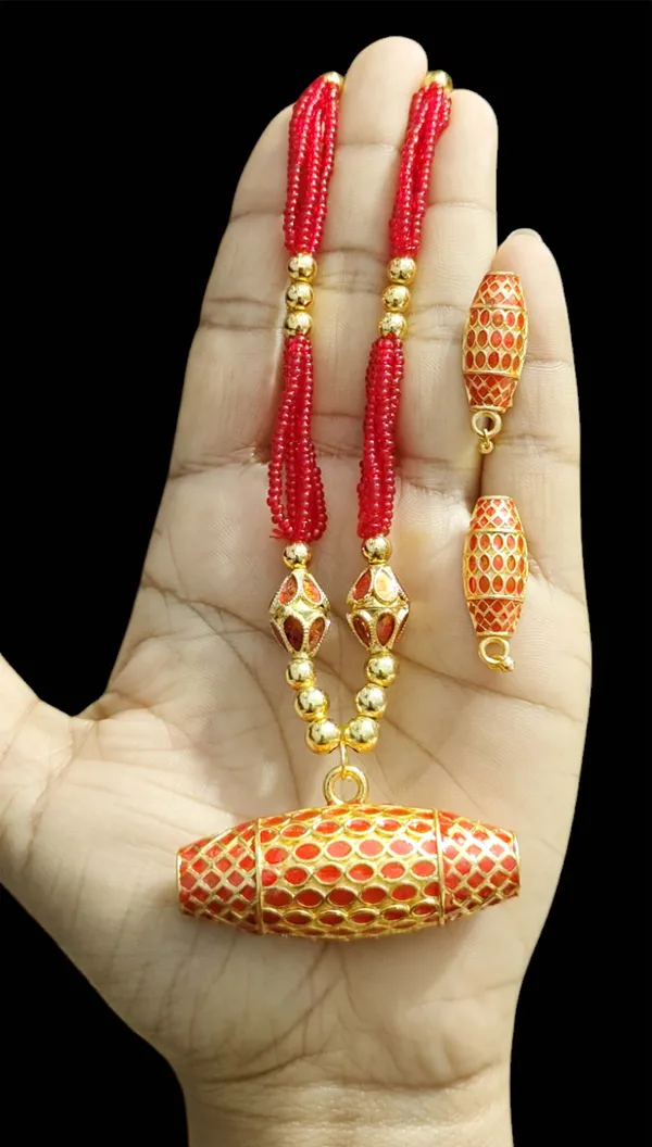 Assamese_Traditional_Copper_Based_Red_Dholbiri_Monimala_Jewellery_Set