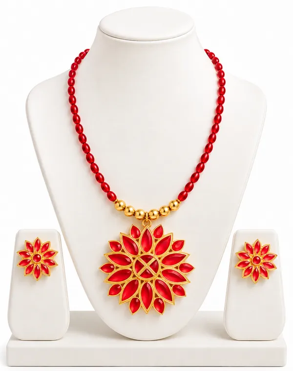 BG_GOLD_Assamese_Traditional_Copper_Based_Red_Ful_Ball__Jewellery_Set