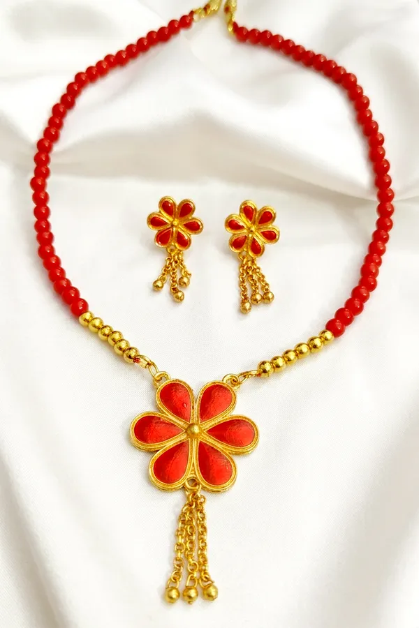 BG_GOLD_Assamese_Traditional_Copper_Based_Red_Ful_Chain_Moni_Tassel_Jewellery_Set