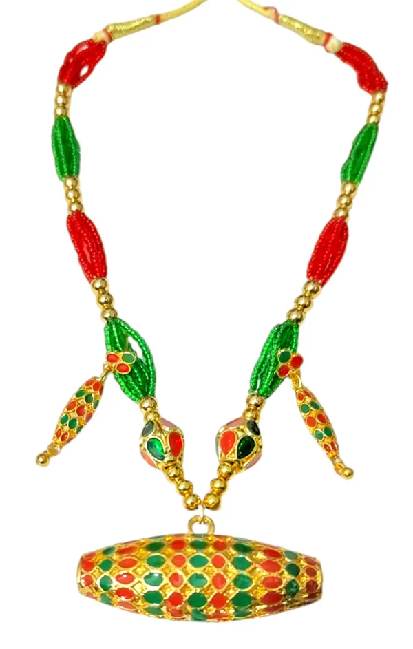Assamese_Traditional_Copper_Based_Red_Green_Dholbiri_Monimala_Jewellery_Set