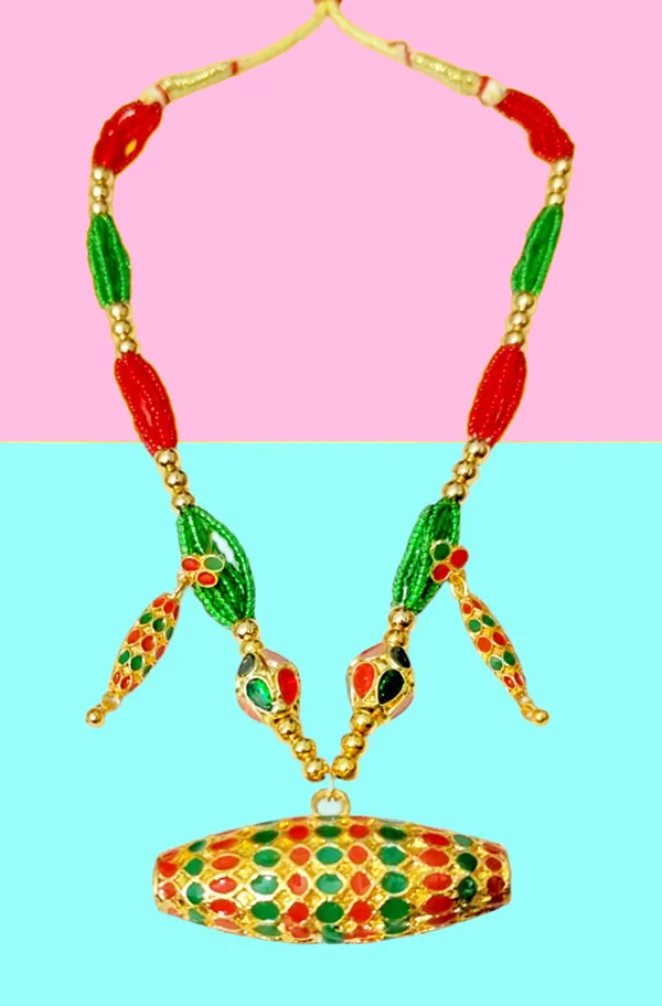 Assamese_Traditional_Copper_Based_Red_Green_Dholbiri_Monimala_Jewellery_Set