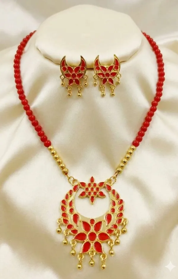 BG_GOLD_Assamese_Traditional_Copper_Based_Red_Jun_Moni_Tassel_Jewellery_Set