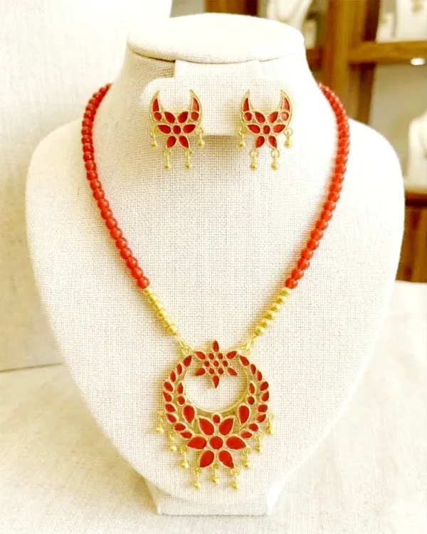 BG_GOLD_Assamese_Traditional_Copper_Based_Red_Jun_Moni_Tassel_Jewellery_Set