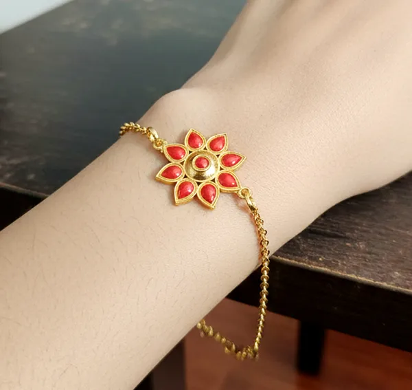 BG_GOLD_Assamese_Traditional_Copper_Based_Red_Meenakari_Bracelet_