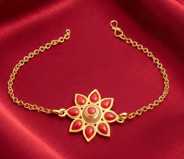 BG_GOLD_Assamese_Traditional_Copper_Based_Red_Meenakari_Bracelet_