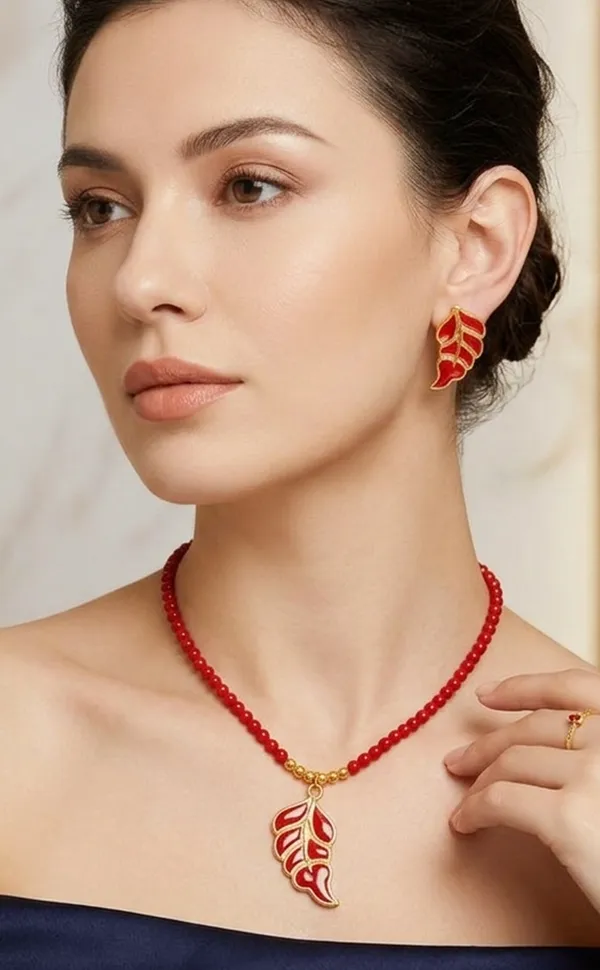 BG_GOLD_Assamese_Traditional_Copper_Based_Red_Patti_Moni_Tassel_Jewellery_Set
