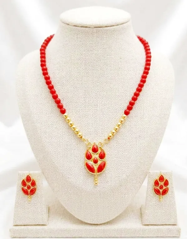 BG_GOLD_Assamese_Traditional_Copper_Based_Red_Patti_Moni_Tassel__Jewellery_Set