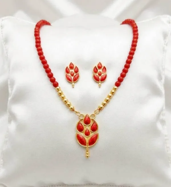 BG_GOLD_Assamese_Traditional_Copper_Based_Red_Patti_Moni_Tassel__Jewellery_Set