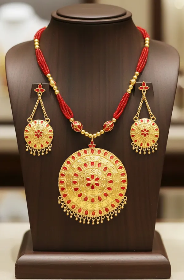 BG_GOLD_Assamese_Traditional_Copper_Based_Red__Japi_Monimala_Tassel_Jewellery_set