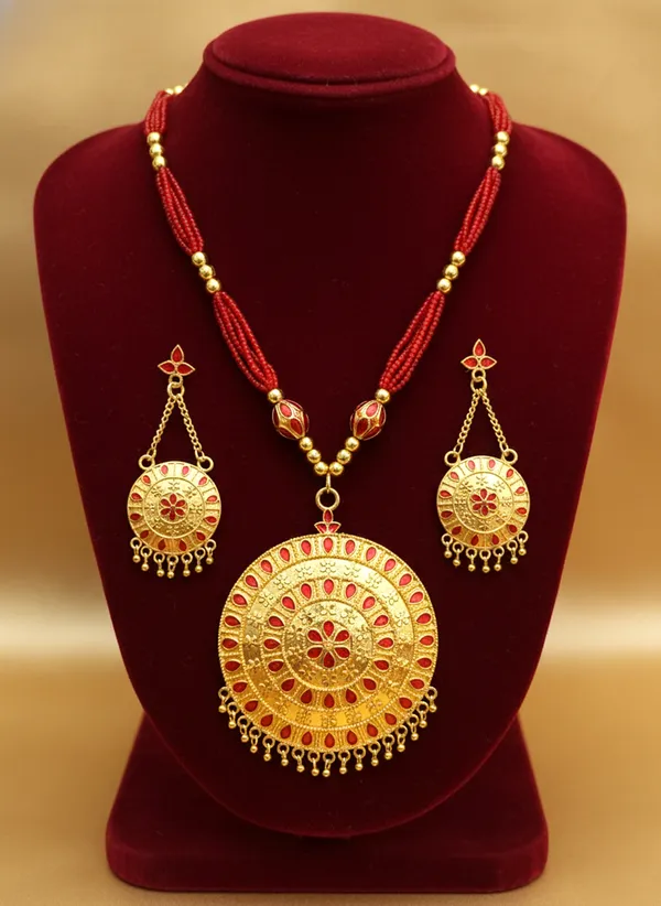 BG_GOLD_Assamese_Traditional_Copper_Based_Red__Japi_Monimala_Tassel_Jewellery_set