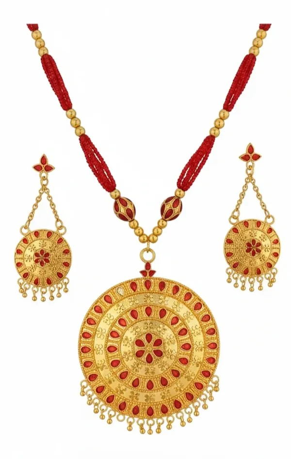 BG_GOLD_Assamese_Traditional_Copper_Based_Red__Japi_Monimala_Tassel_Jewellery_set