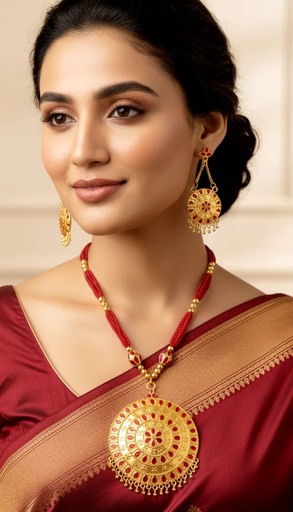 BG_GOLD_Assamese_Traditional_Copper_Based_Red__Japi_Monimala_Tassel_Jewellery_set