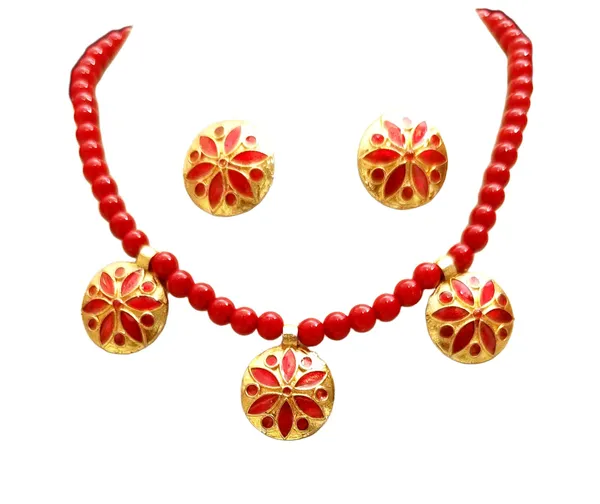 Assamese_Traditional_Copper_Based_Red_Meenakari_Golpata_Set