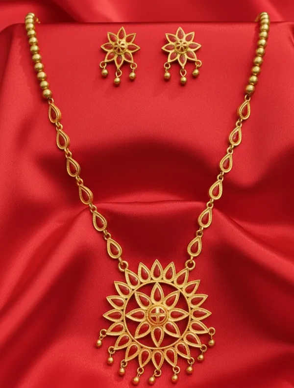 BG_GOLD_Assamese_Traditional_Copper_Based_Sunflower_Golden_Moni_Jewellery_Set