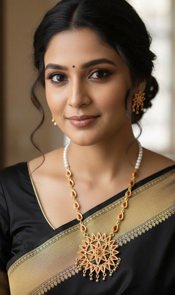 BG_GOLD_Assamese_Traditional_Copper_Based_Sunflower_White_Moni_Jewellery_Set