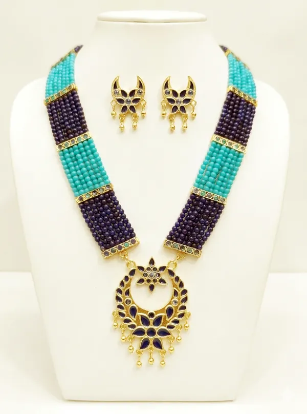BG_GOLD_Assamese_Traditional_Copper_Based__Blue_Jun_Moti_Tassel_Jewellery_Set