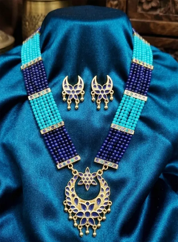 BG_GOLD_Assamese_Traditional_Copper_Based__Blue_Jun_Moti_Tassel_Jewellery_Set