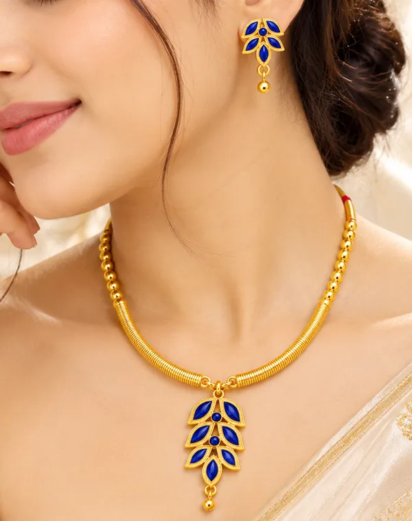 BG_GOLD_Assamese_Traditional_Copper_Based__Blue_Pipe__Meenakari__Jewellery_Set