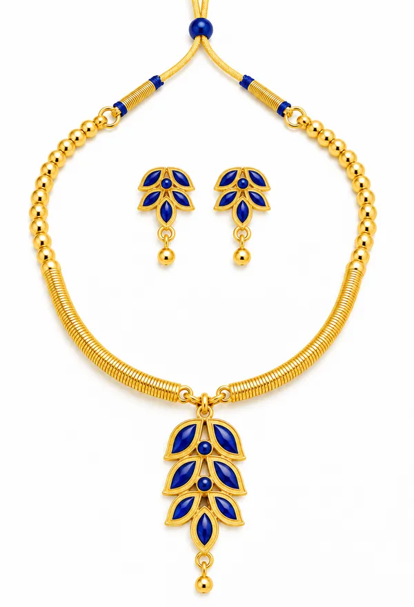 BG_GOLD_Assamese_Traditional_Copper_Based__Blue_Pipe__Meenakari__Jewellery_Set