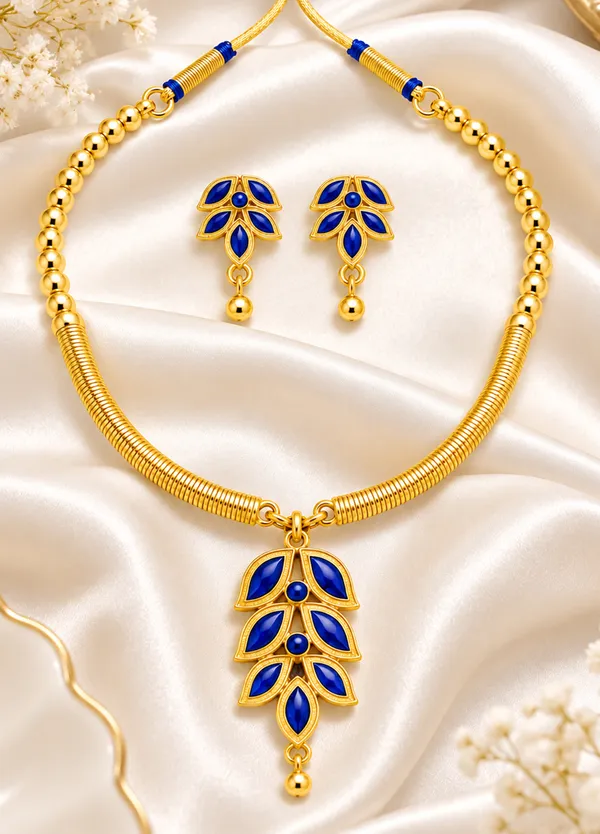 BG_GOLD_Assamese_Traditional_Copper_Based__Blue_Pipe__Meenakari__Jewellery_Set