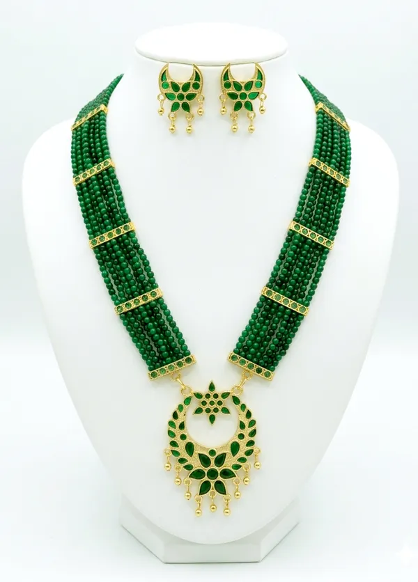 BG_GOLD_Assamese_Traditional_Copper_Based__Green__Jun_Moti_Tassel_Jewellery_Set