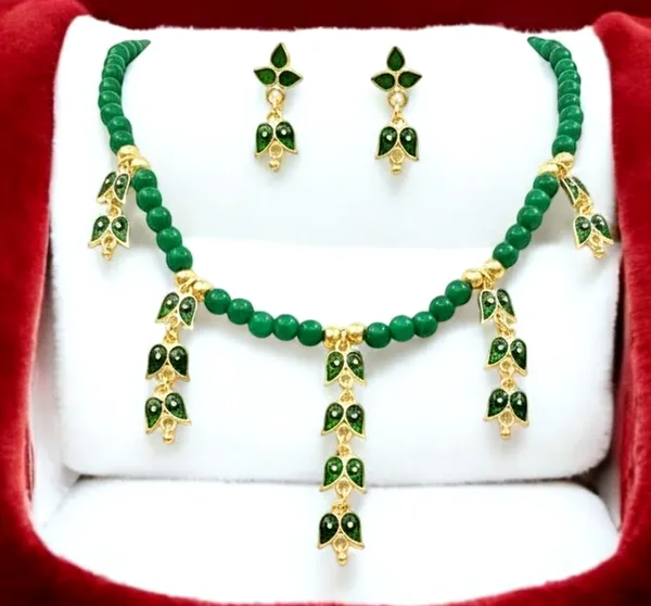 Assamese_Traditional_Copper_Based_Green_Leaf_Design_Golpata_Jewellery_Set