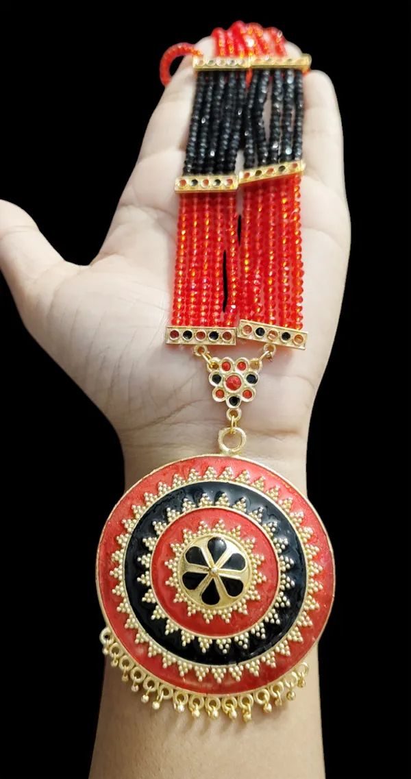 Assamese_Traditional_Copper_Based_Red_Black_Japi_Jewellery_Set