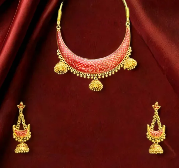 Assamese_Traditional_Copper_Based_Red_Junbiri_Jewellery_Set