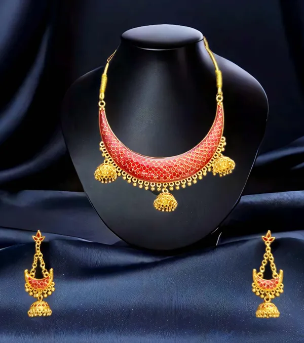 Assamese_Traditional_Copper_Based_Red_Junbiri_Jewellery_Set