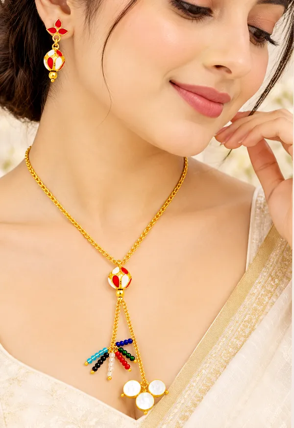 BG_GOLD_Assamese_Traditional_Copper_Based__Red_White__Monimala_Jhumka_chain_Jewellery_Set