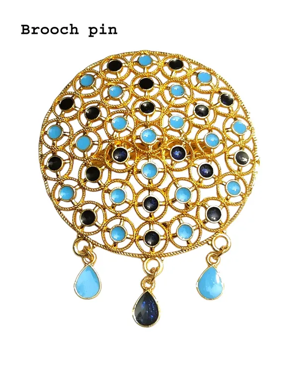 Assamese_Traditional_Copper_Based_D-L_Blue_Brooch_Pin