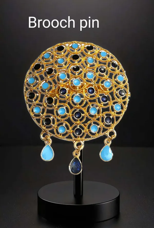 Assamese_Traditional_Copper_Based_D-L_Blue_Brooch_Pin