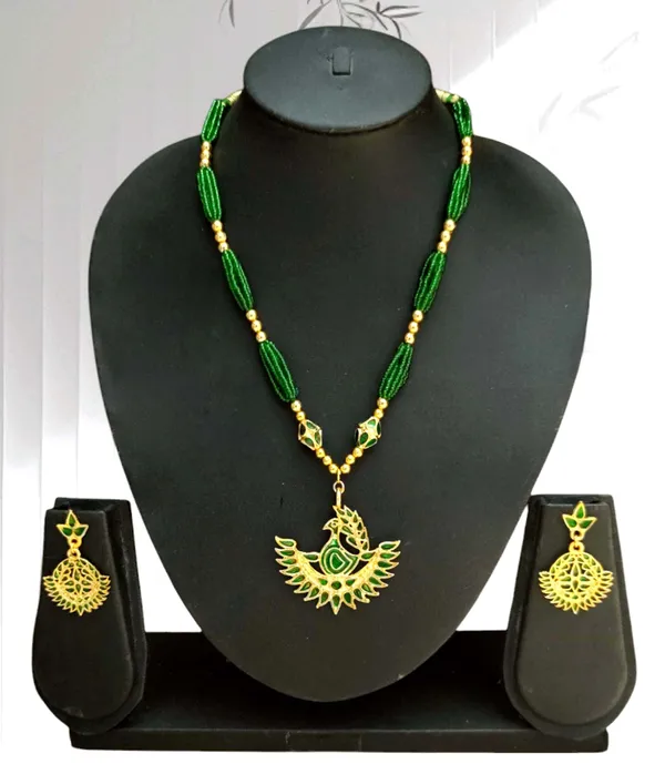 Assamese_Traditional_G_Meenakari_Mayur_Design_Ball_Tassel_Jewellery_Set