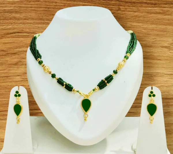 Assamese_Traditional_Green_Meenakari_Golpata_Locket_Jewellery_Set