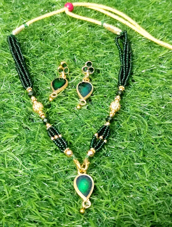 Assamese_Traditional_Green_Meenakari_Golpata_Locket_Jewellery_Set
