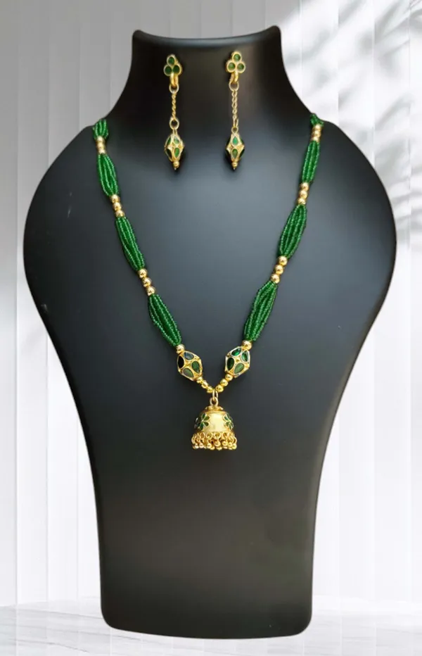 Assamese_Traditional_Green_Monimala_Jhumka_Jewellery_Set