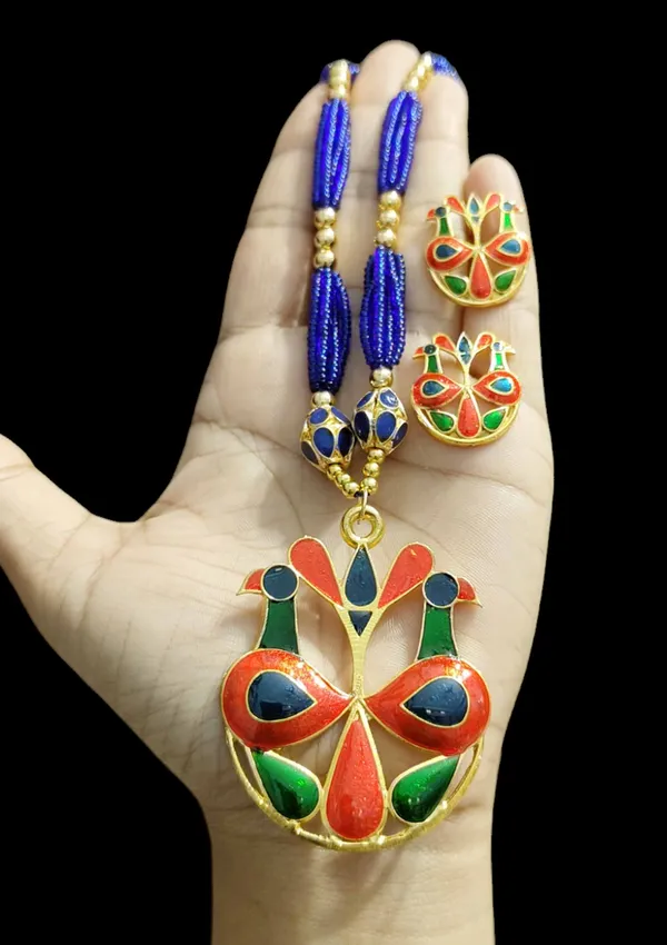 Assamese_Traditional_Jewellery_Multi_Meenakari_Loka_Paro_Monimala_Tassel_Jewellery_Set