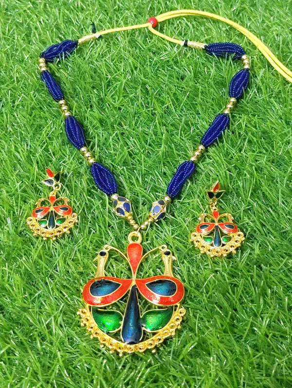 Assamese_Traditional_Jewellery_Multi_Meenakari_Loka_Paro_Monimala_Tassel_Jewellery_Set
