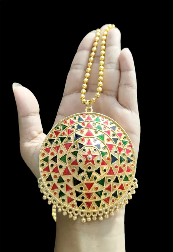Assamese_Traditional_Mult_Big_Japi_With_Goti_Chain