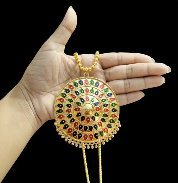 Assamese_Traditional_Multi_Big_Japi_Goti_Chain_Jewellery_Set