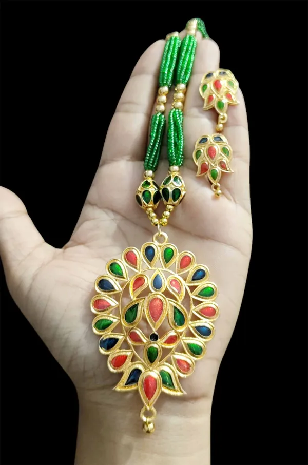 BG gold Assamese Traditional Multi Dugdugi Monimala Tassel