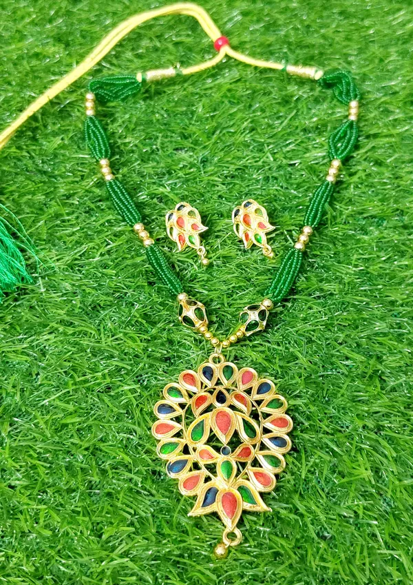 Assamese_Traditional_Multi_Dugdugi_Monimala_Tassel_Jewellery_Set