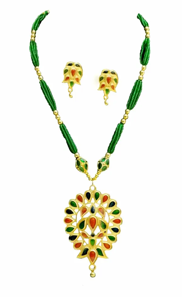 Assamese_Traditional_Multi_Dugdugi_Monimala_Tassel_Jewellery_Set