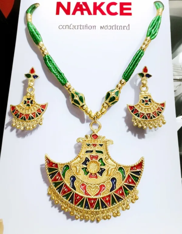 BG_GOLD_Assamese_Traditional_Copper_Based__Multi_Meenakari_2_Ball_Tassel_Jewellery_Set