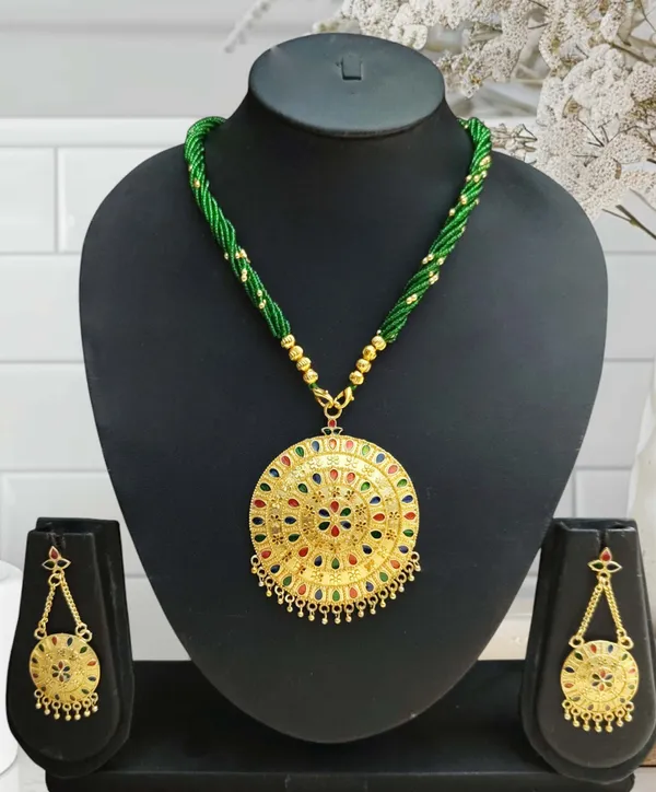 Assamese_Traditional_Multi_Meenakari_Copper_Based_Japi_Jewellery_Set