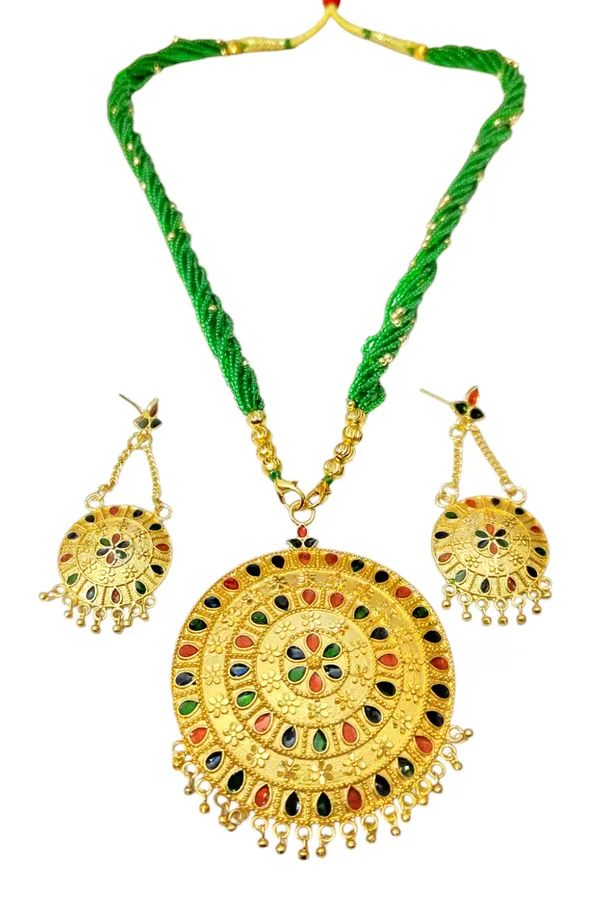 Assamese_Traditional_Multi_Meenakari_Copper_Based_Japi_Jewellery_Set