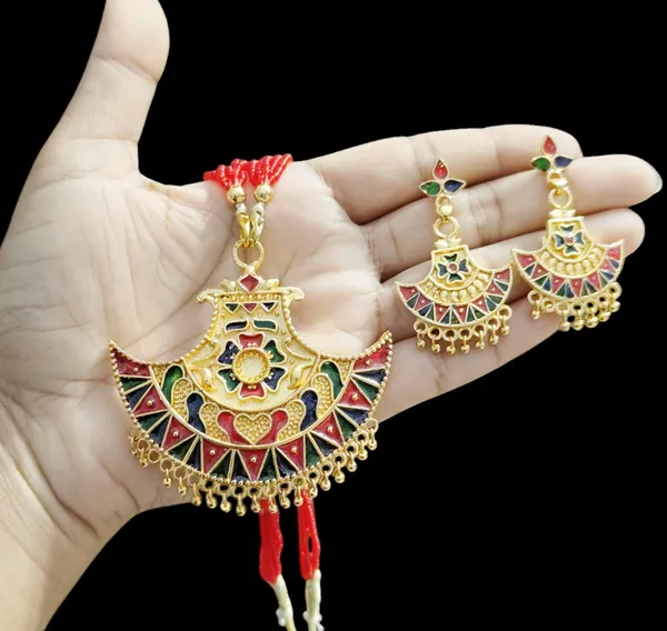 Assamese_Traditional_Multi_Meenakari_Jewellery_Set