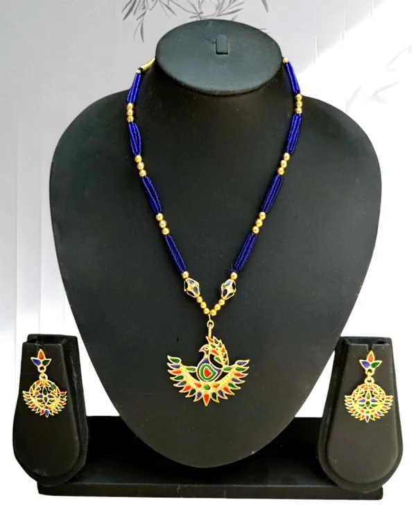 Assamese_Traditional_Multi_Meenakari_Mayur_Design_Ball_Tassel_Jewellery_Set