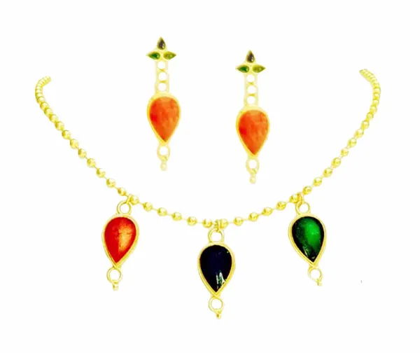 Assamese_Traditional_Multi_Meenakari_Golpata_3_Locket_Chain_Jewellery_Set
